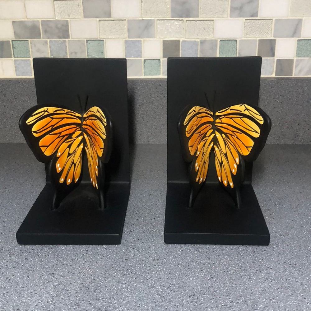 Monarch Butterflies ￼Bookends￼ NWT 7” - Picture 7 of 8